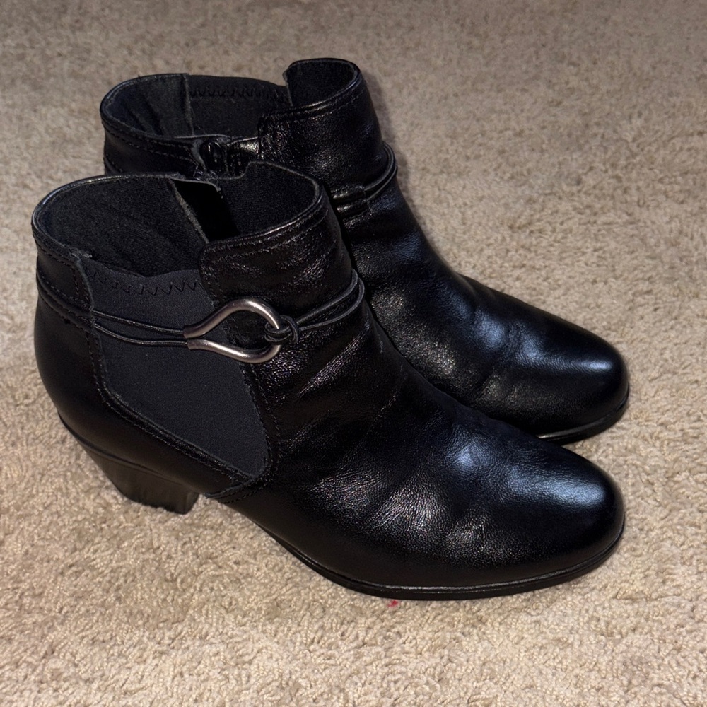 Clarks Black Ankle Booties